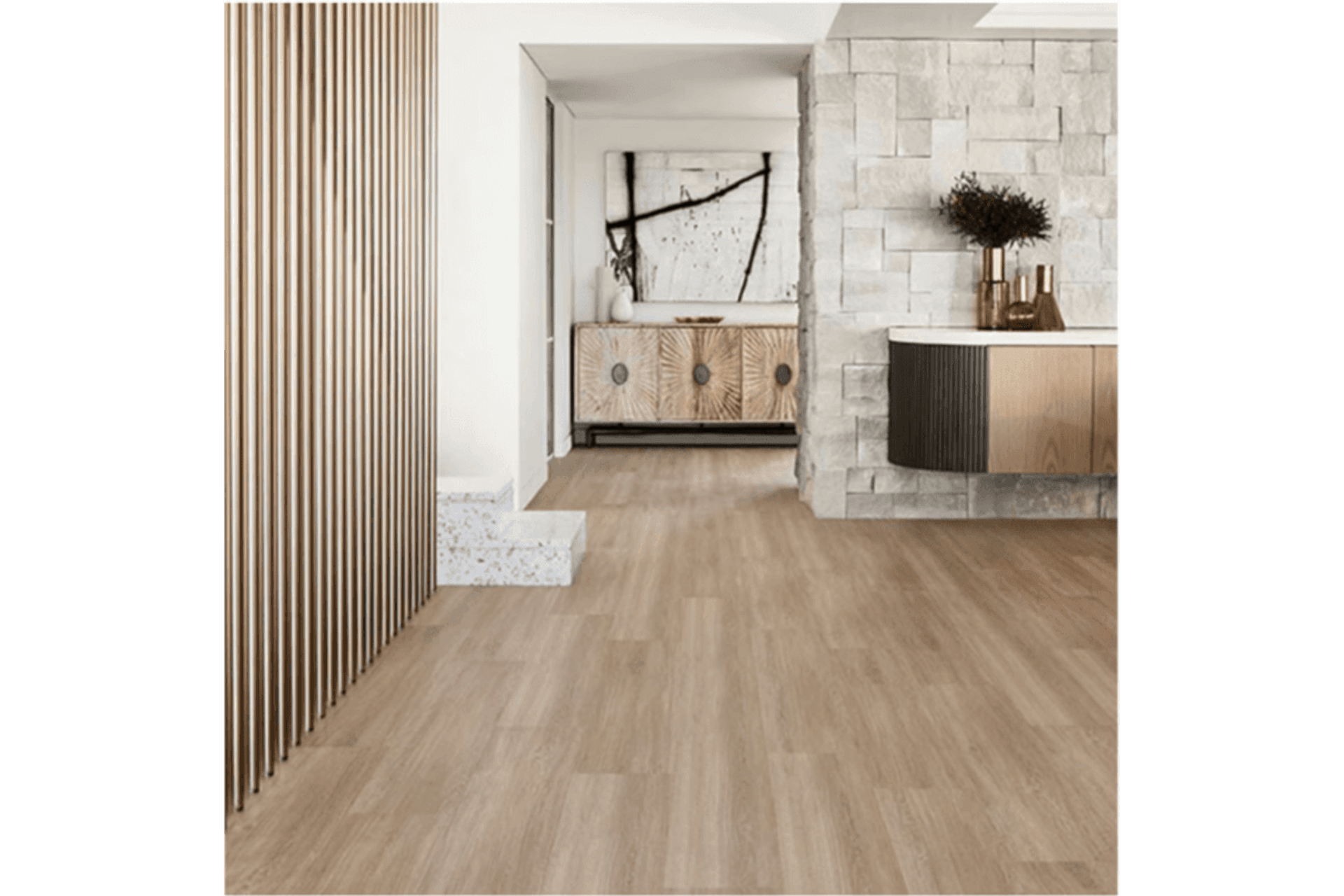 Hybrid flooring typically has lower installation costs than other types of flooring.