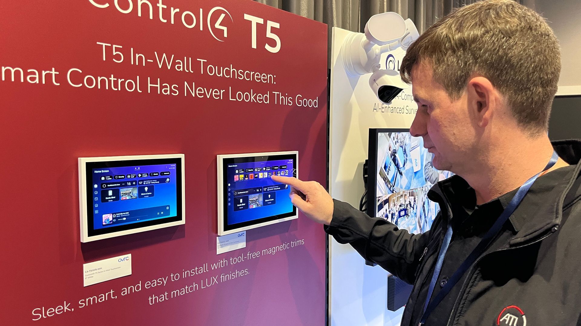 Jeremy interacting with the new Control4 T5 Touchscreen video