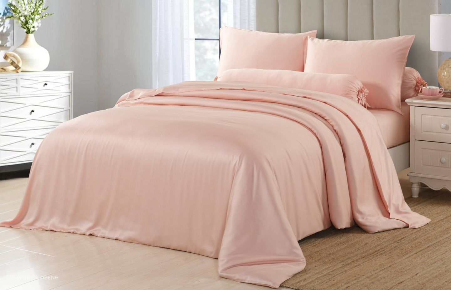 Super soft and excellent temperature control for all year use with the Silky Soft Bamboo Sheet Set