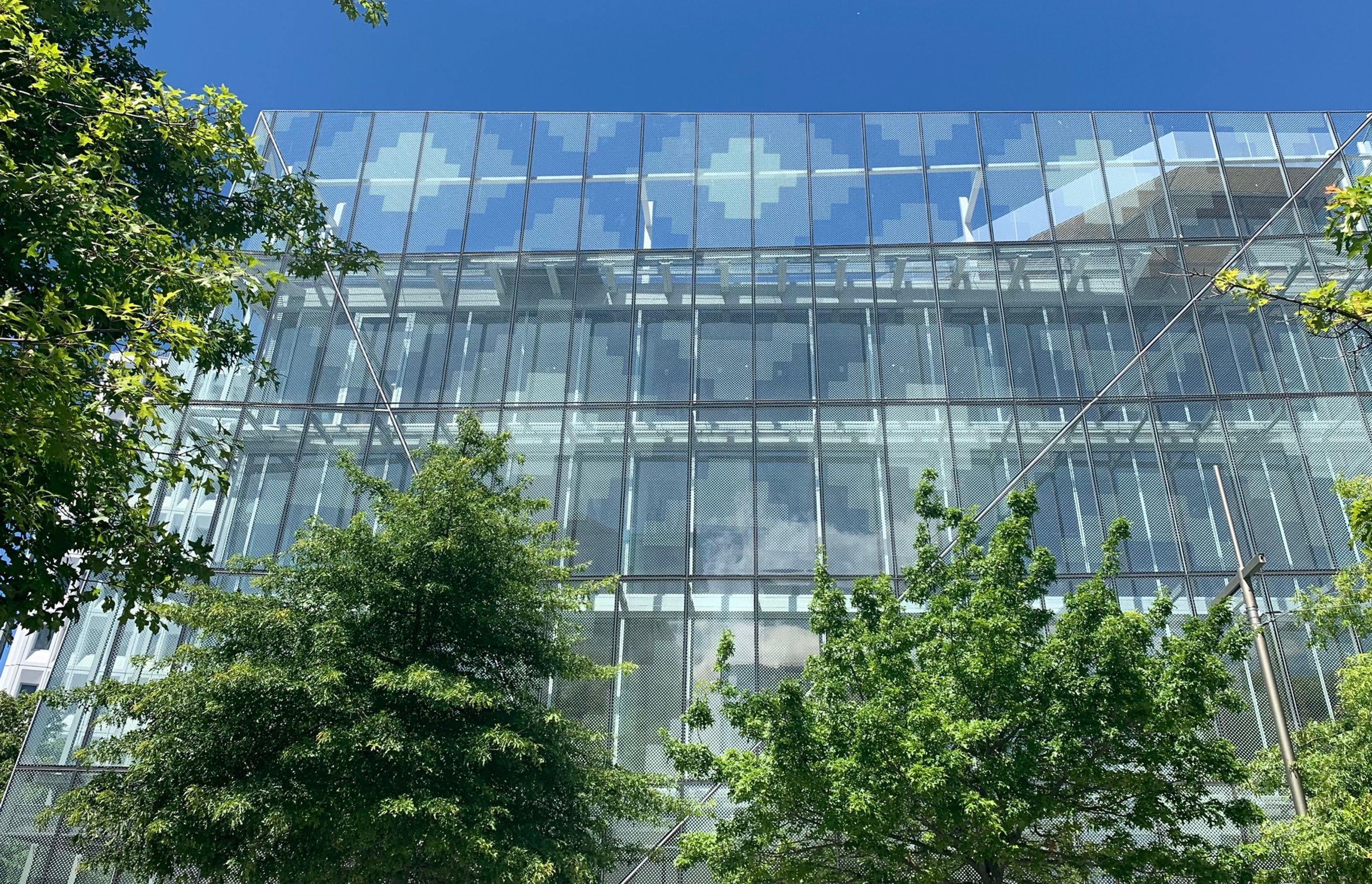 The rooftop restaurant is surrounded in glazing, creating a spectacular outlook over the city. Photograph courtesy of Sheppard &amp; Rout Architects.