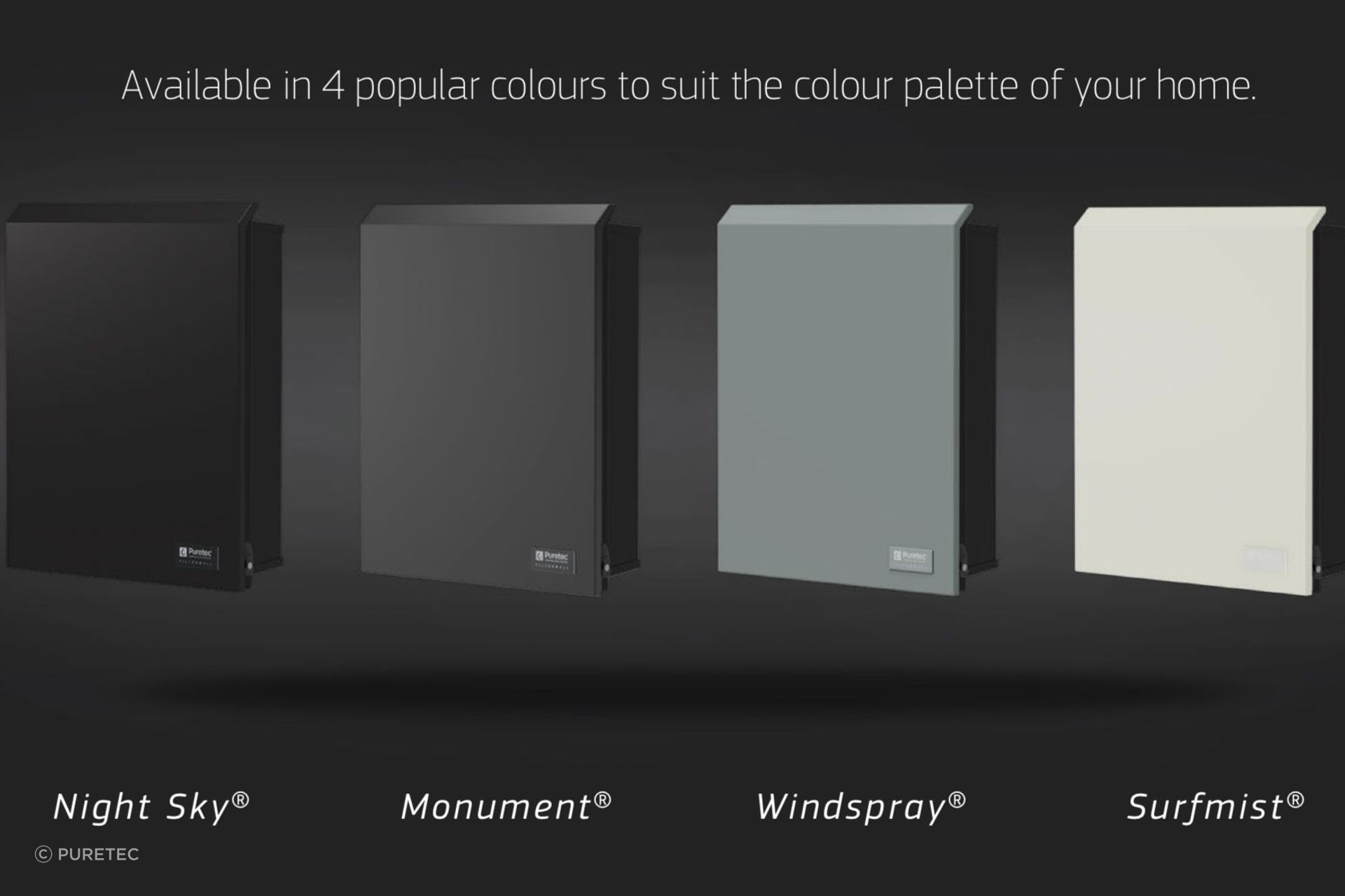 FilterWall IM2 Series Colour Options
