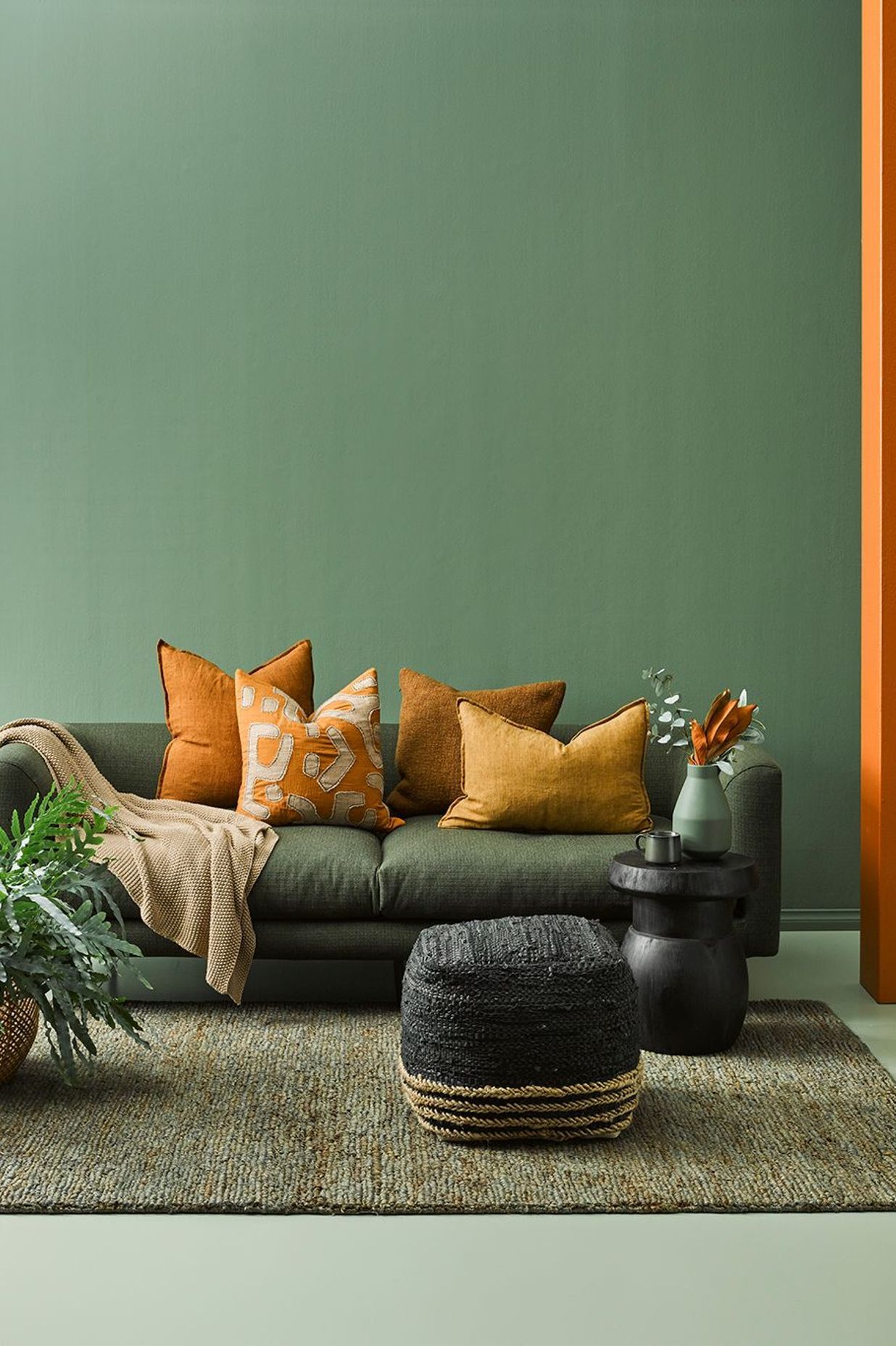 In 2023, we're seeing bold yet earthy colours juxtaposed, creating warm yet restrained spaces.