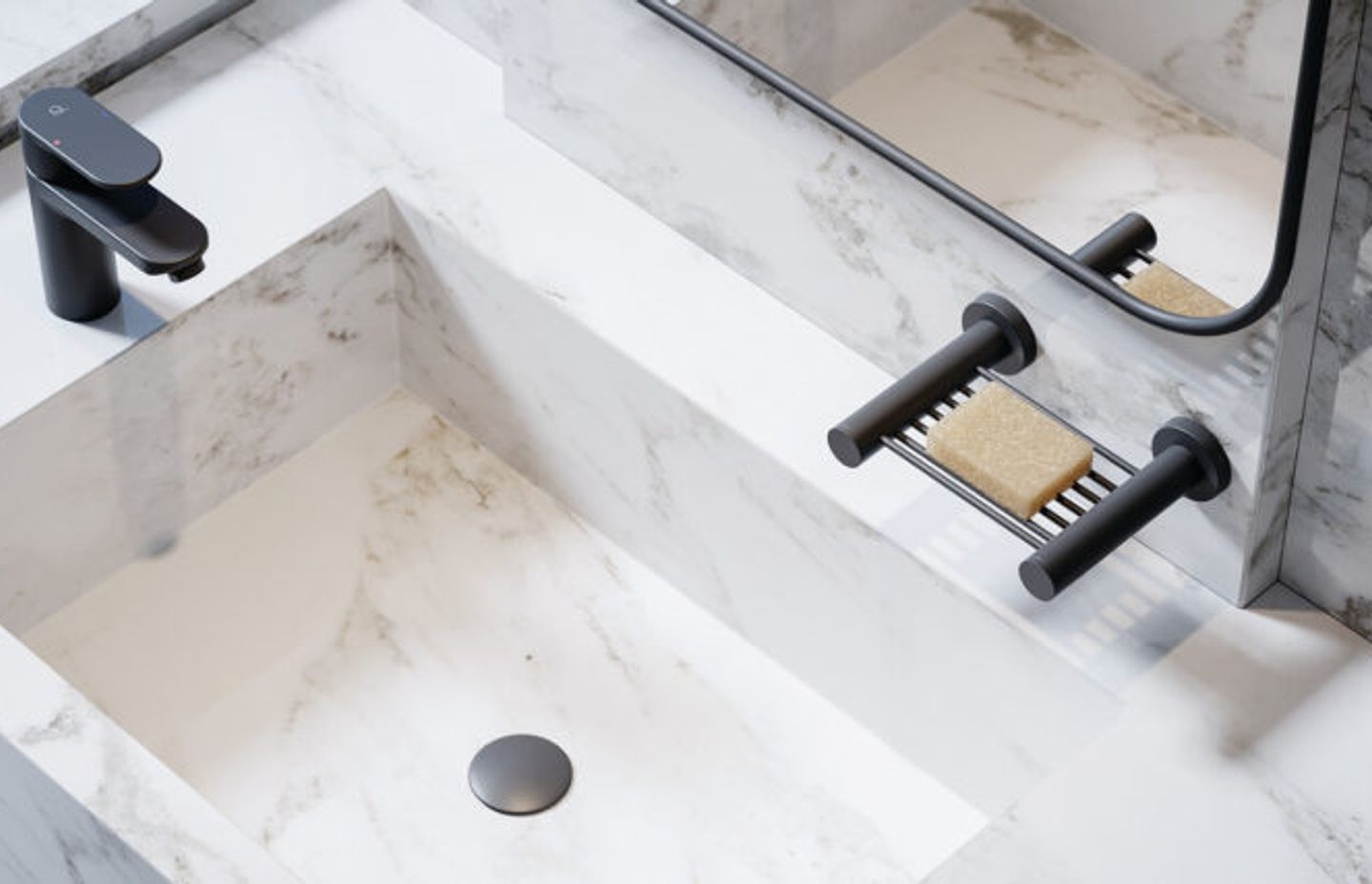 Soap Rack (4630) shown here in Matte Black