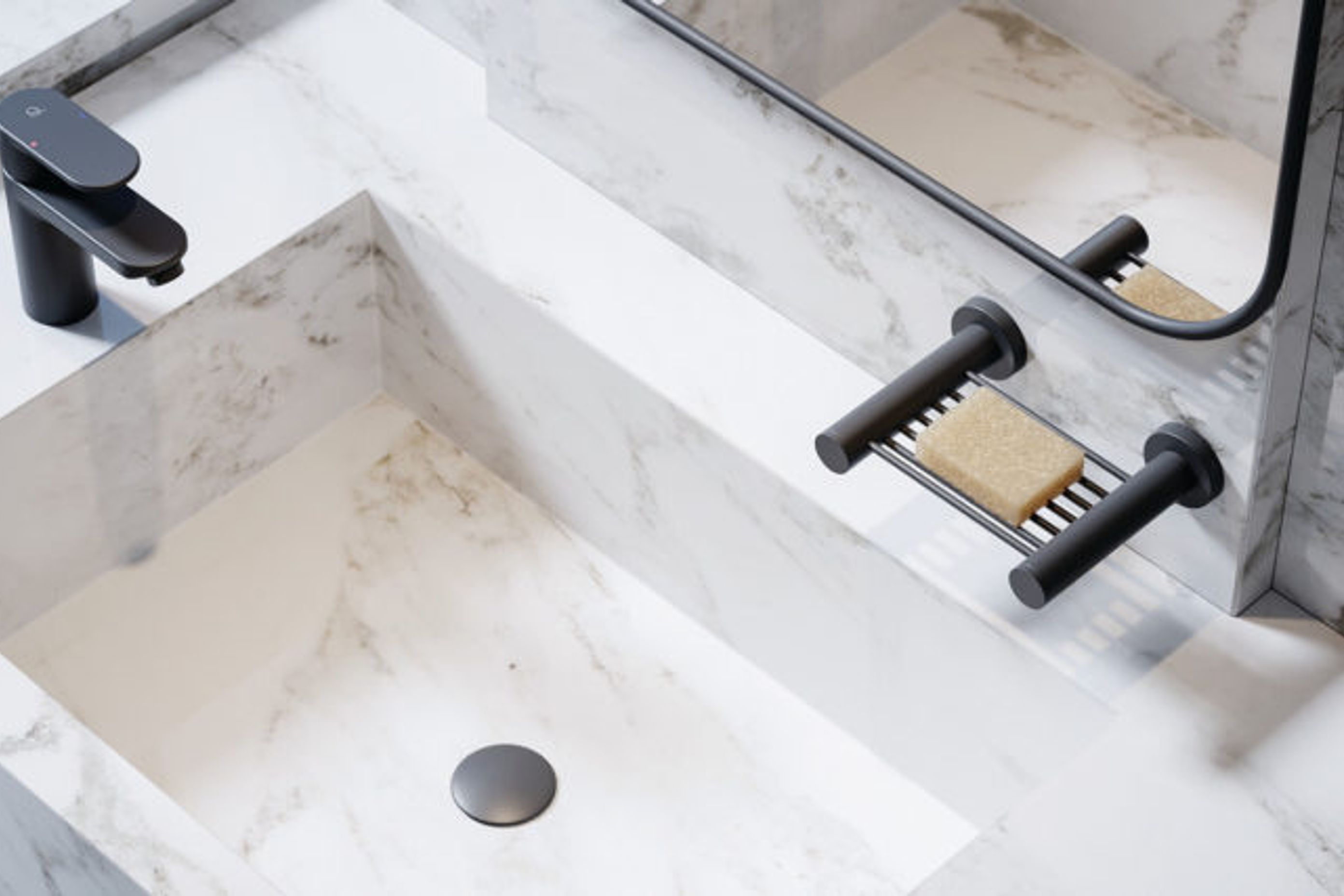 Soap Rack (4630) shown here in Matte Black