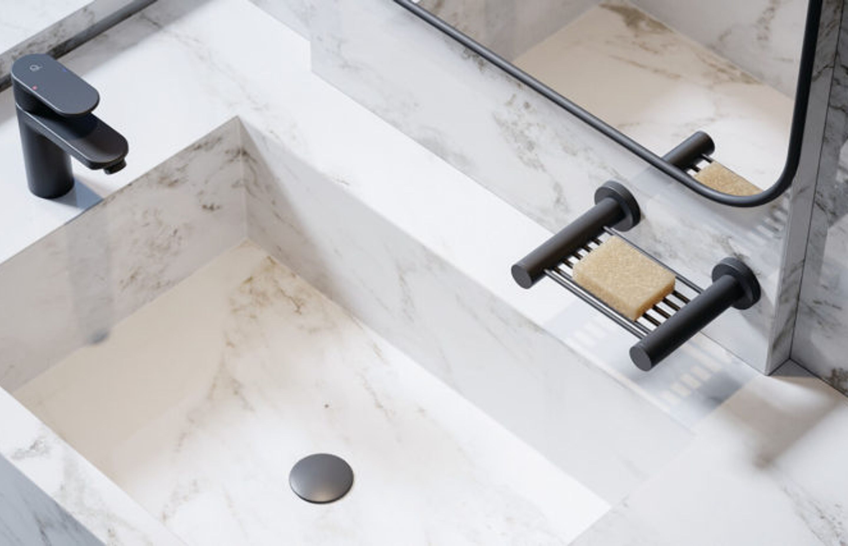 Soap Rack (4630) shown here in Matte Black