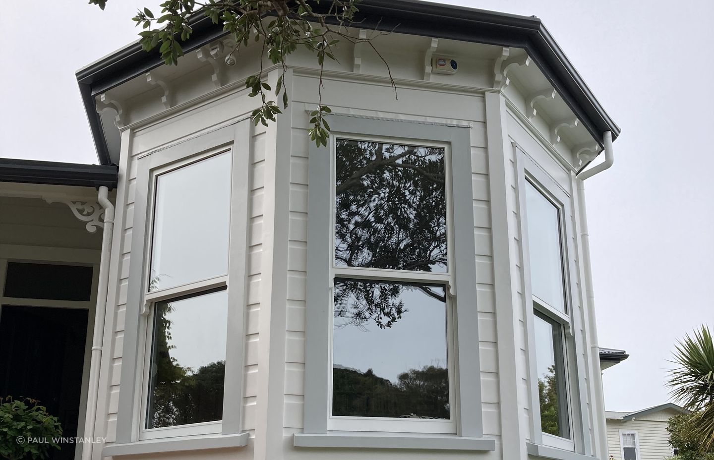 Double-Hung Sash Windows in a Bay - Double Glazed with the special character maintained