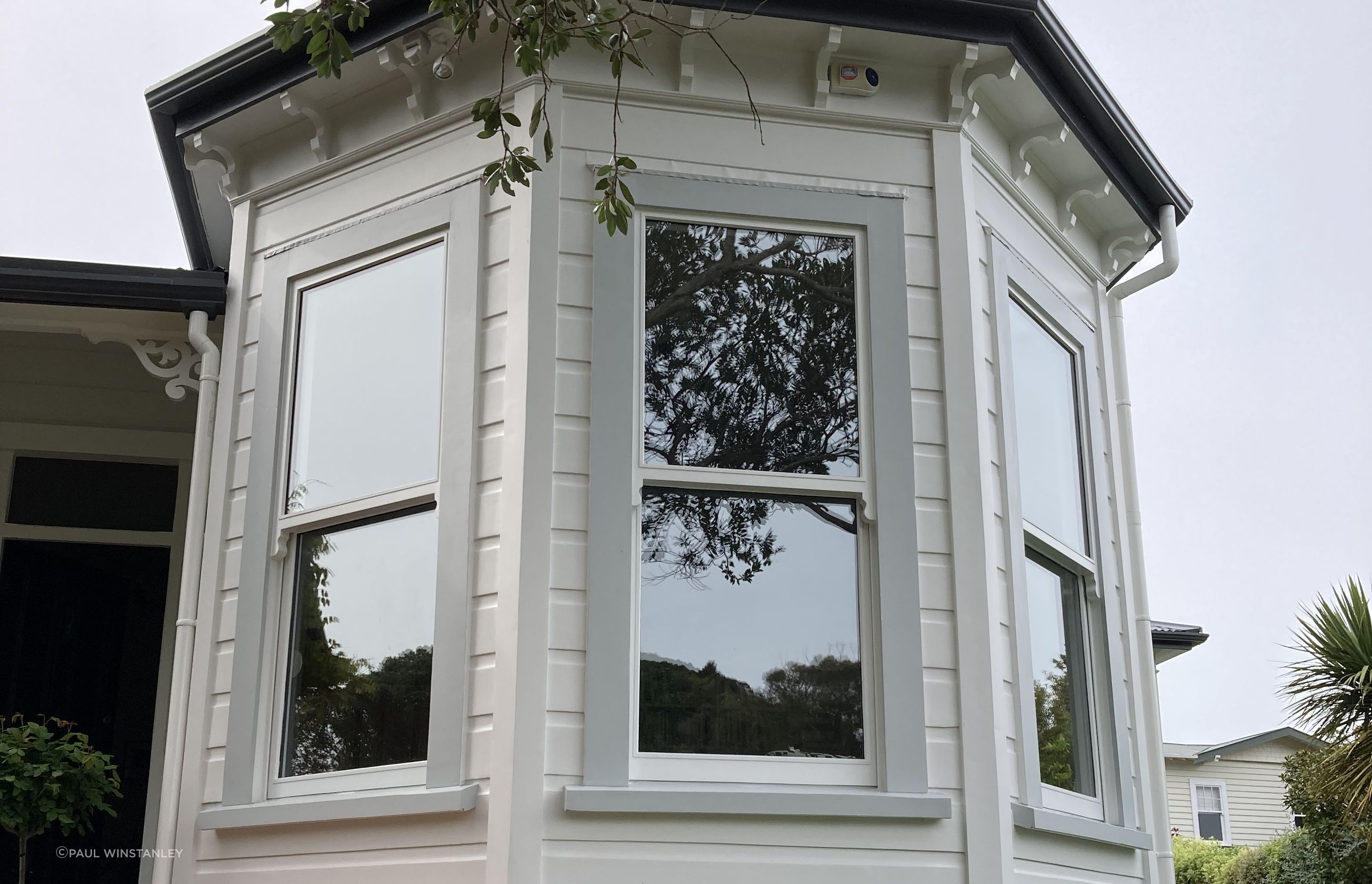 Double-Hung Sash Windows in a Bay - Double Glazed with the special character maintained