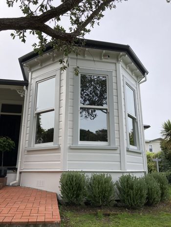 Double-Hung Sash Windows in a Bay - Double Glazed with the special character maintained