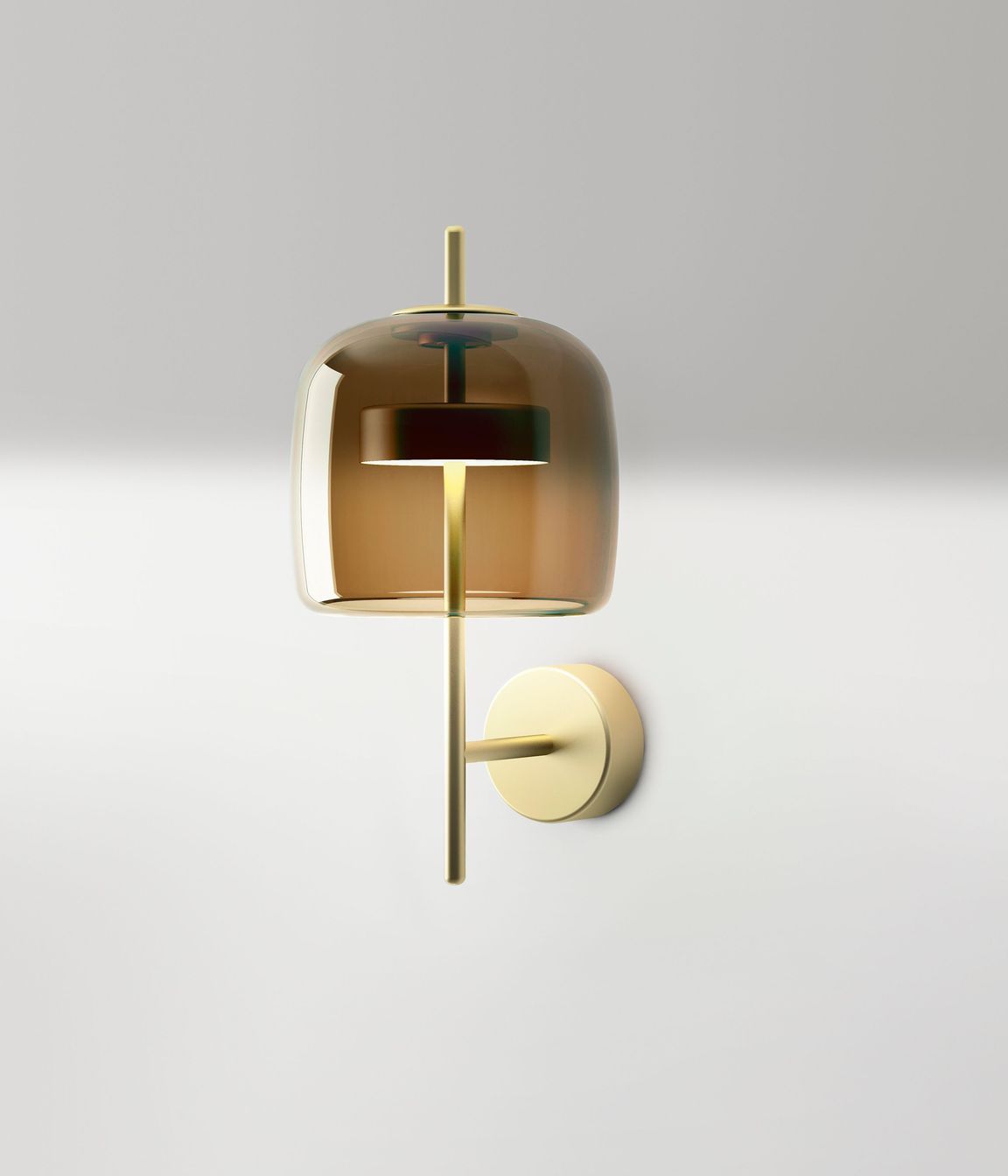 Jube wall light in burnt earth Murano glass