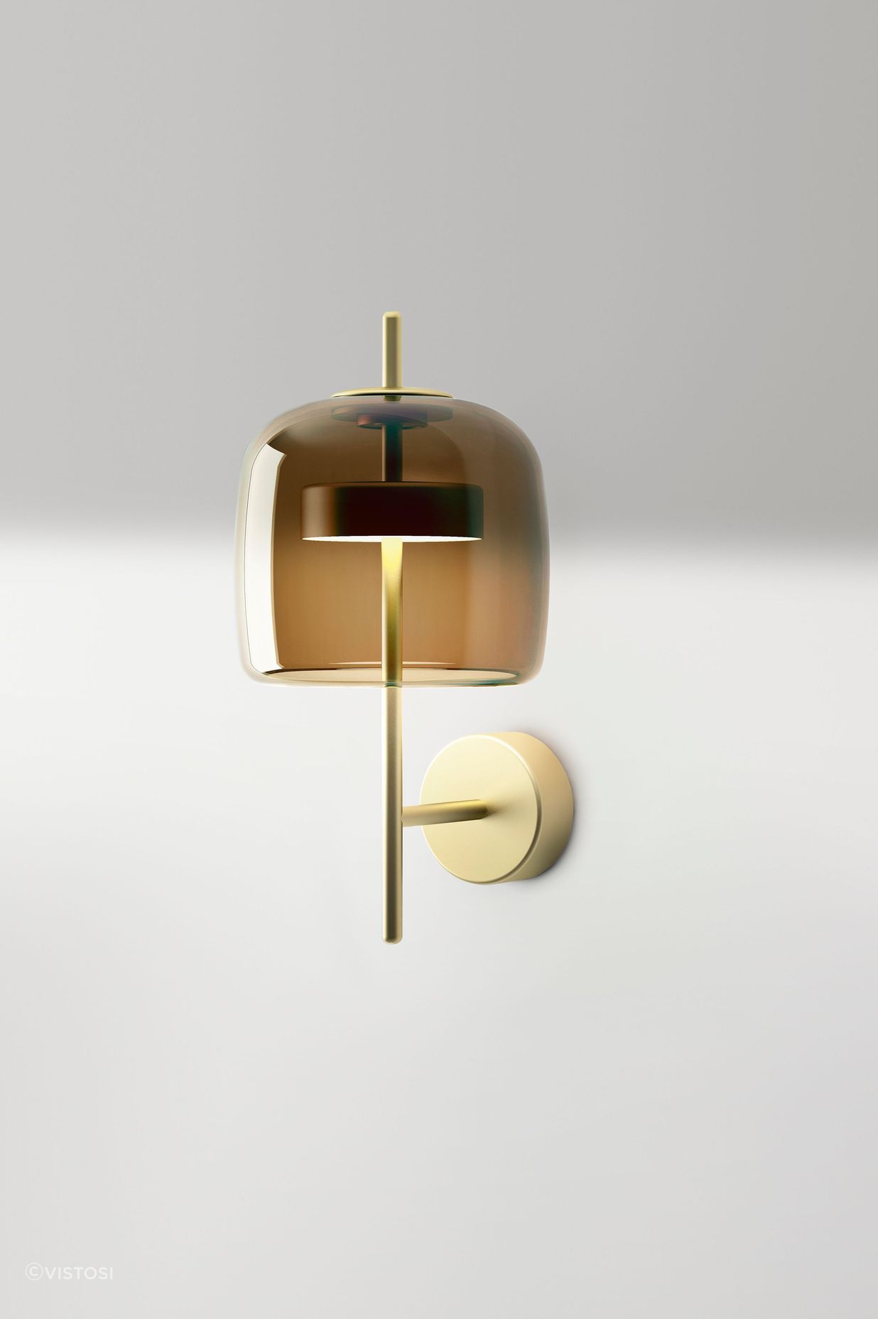 Jube wall light in burnt earth Murano glass