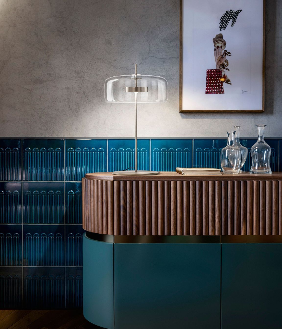 Jube LT G table lamp in crystal Murano glass