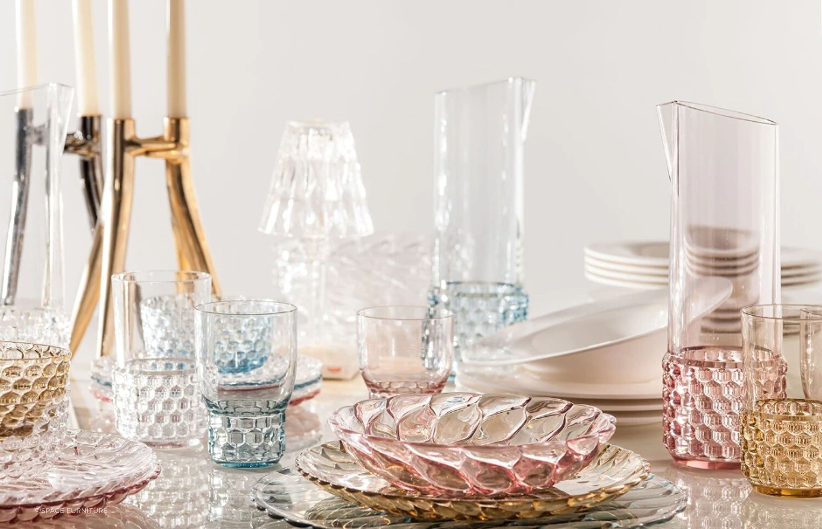Tableware including Jellies Family Carafe from Space Furniture