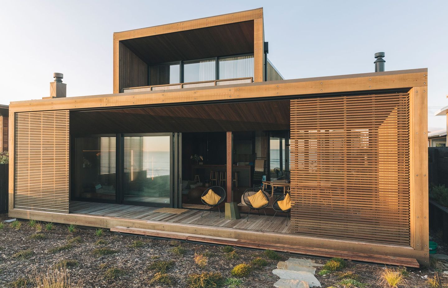 "The building also had to be on these piles so that the house could be removed at any point if need be," says Corey.