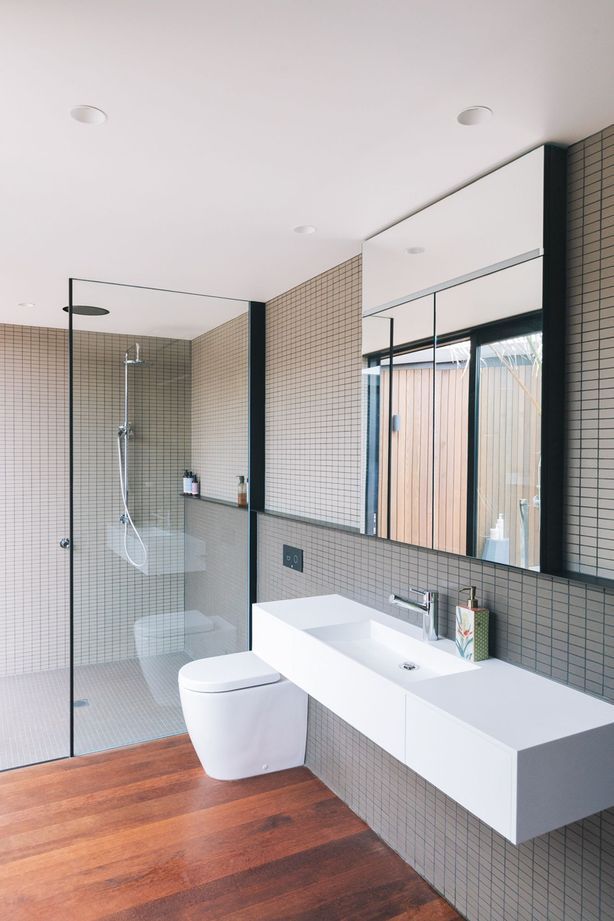 Finished with a water-based polyurethene, the timber flooring extends throughout the home. Finished with a water-based polyurethene, the timber flooring extends throughout the home.
