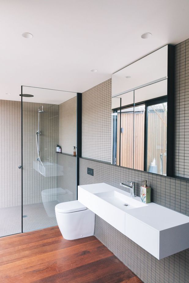 Finished with a water-based polyurethene, the timber flooring extends throughout the home. Finished with a water-based polyurethene, the timber flooring extends throughout the home.