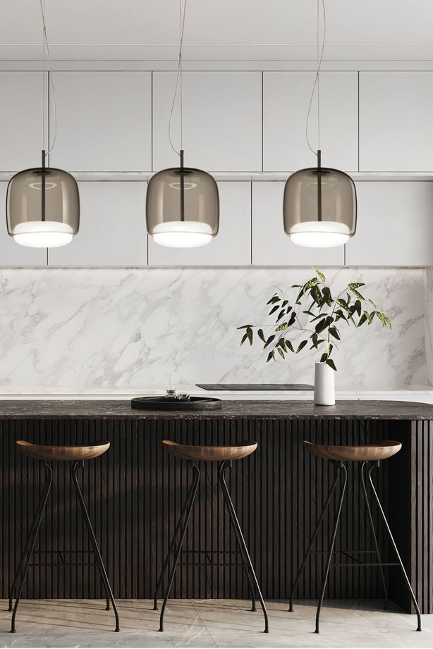 Jube SPP pendant in smoky Murano glass