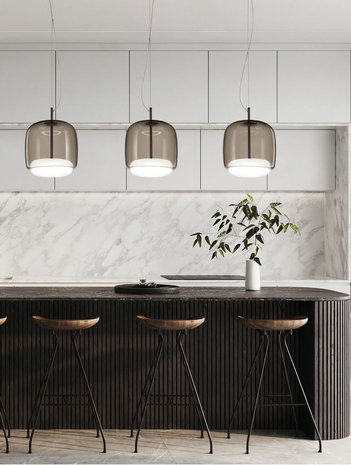 Jube SPP pendant in smoky Murano glass