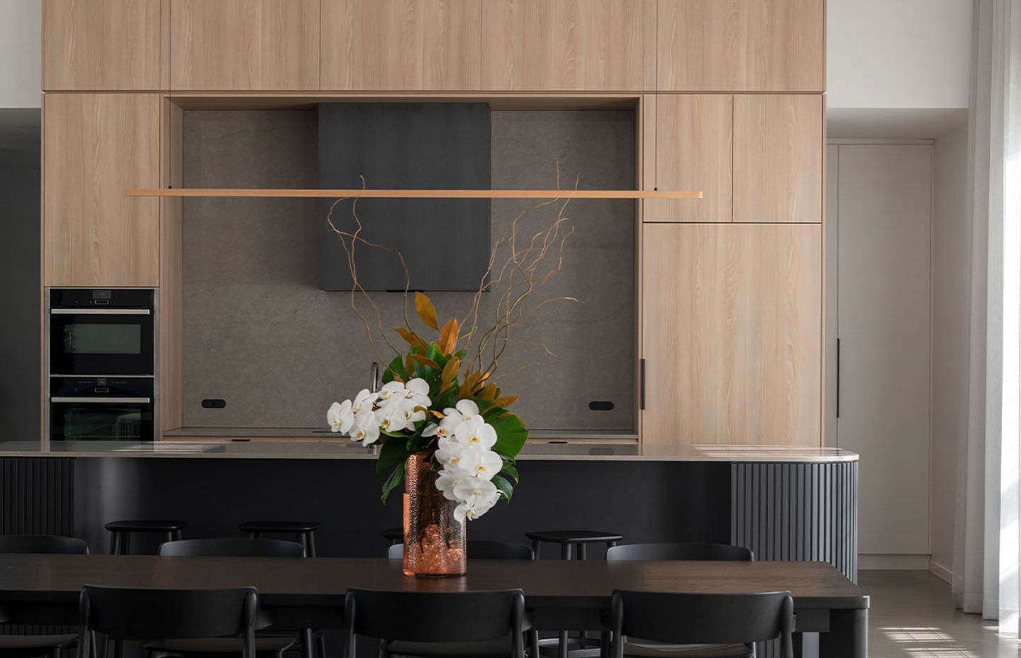 Keck Haus by Polina Radchenko and Benjamin Walters | Hollow Pendant by Fluxwood Lighting