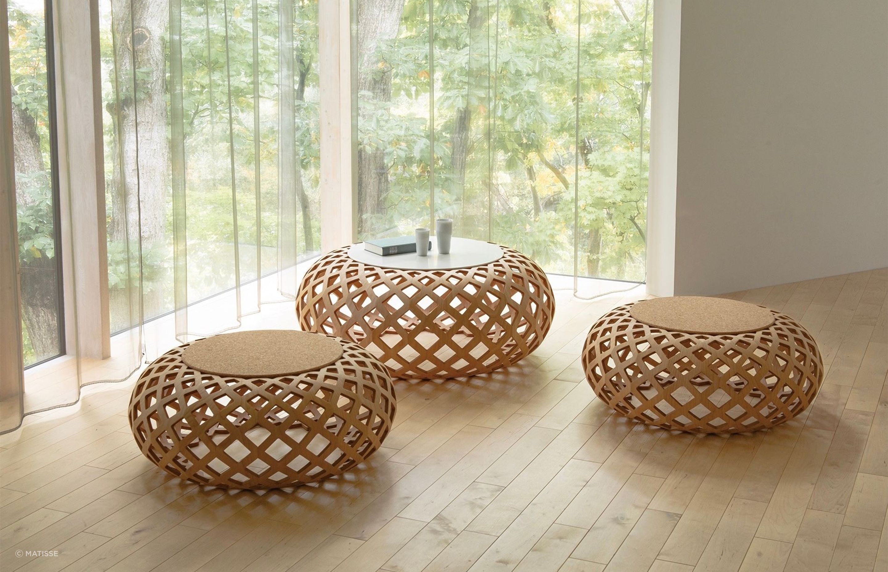 The textural quality is undeniable with the Kina Lux Ottoman by CondeHouse from Matisse.