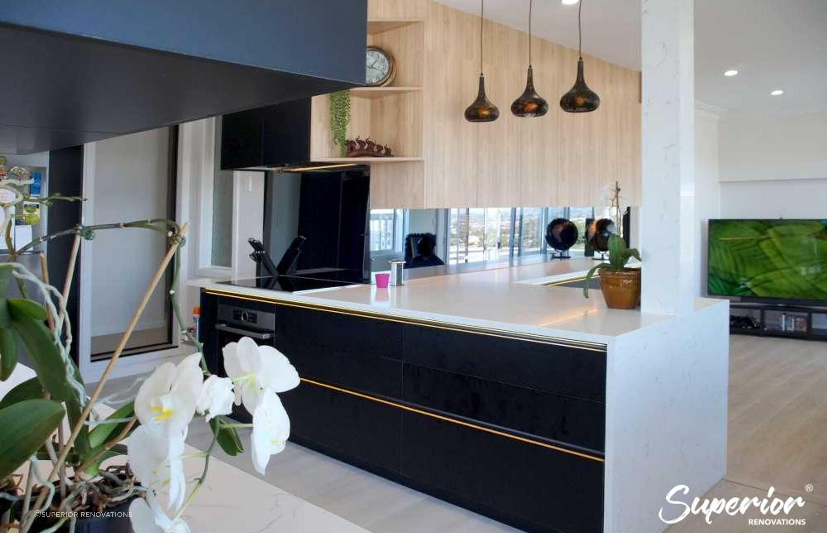 Open plan kitchen, perfect for entertaining and being sociable while cooking