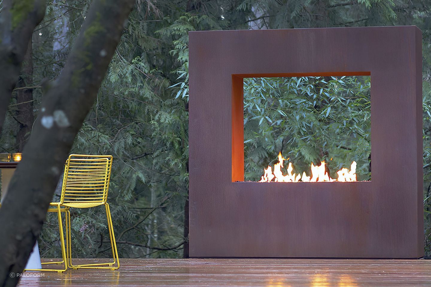Modern outdoor fireplaces are pushing design boundaries