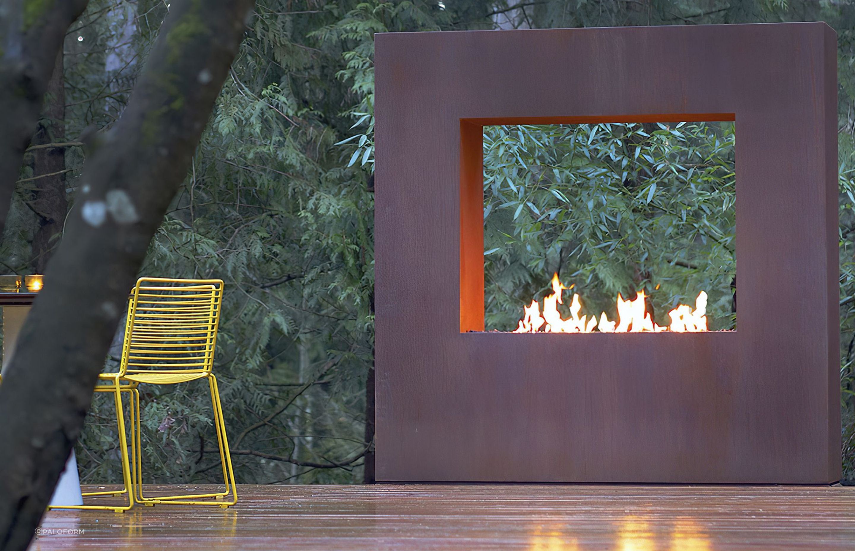 Modern outdoor fireplaces are pushing design boundaries
