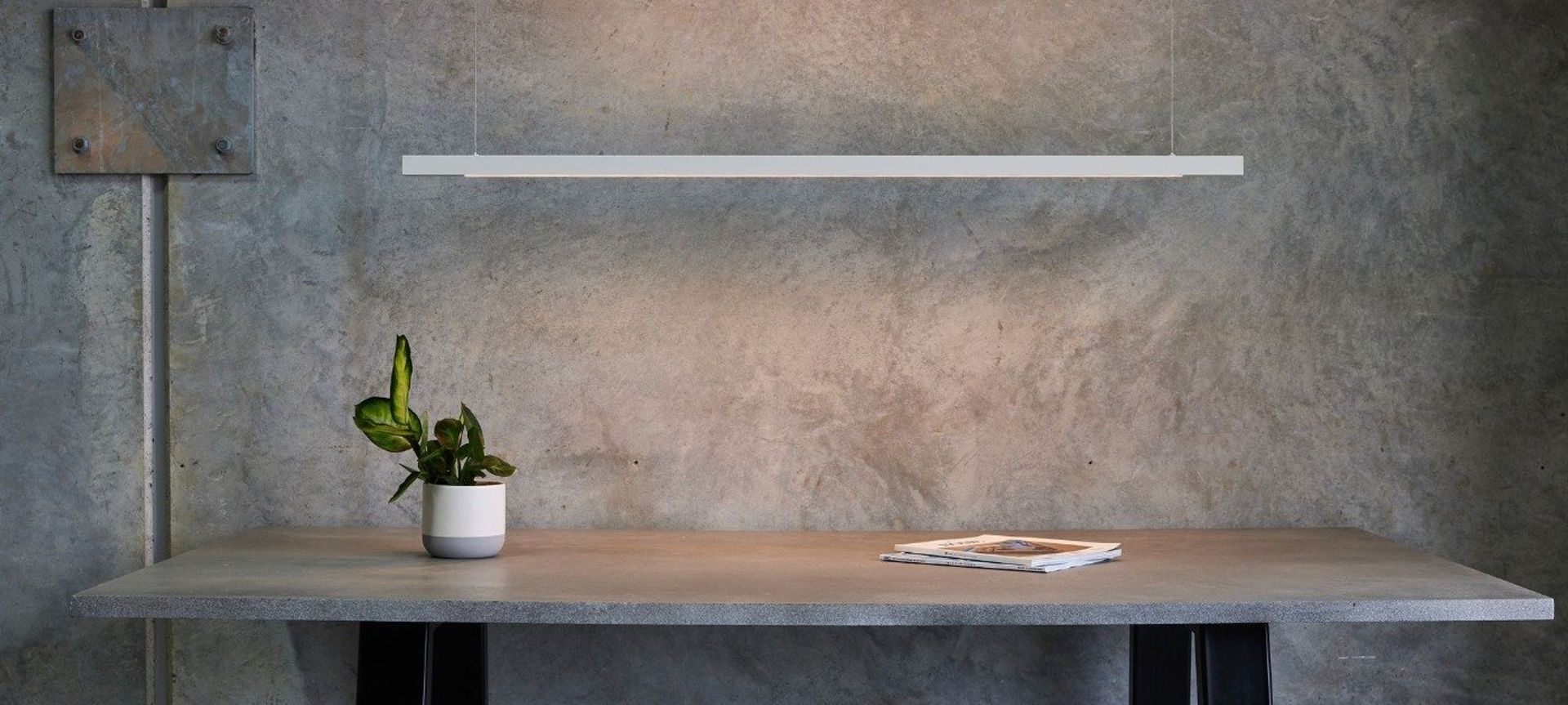 The stylish L.I.M. LED Linear Pendant White Light.