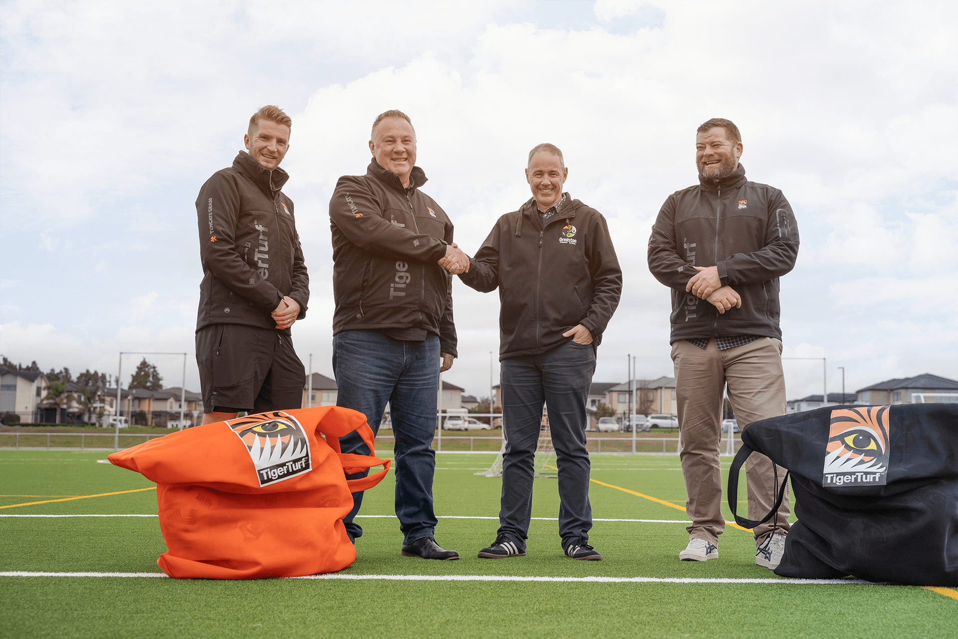 A special thanks to Hayden Taylor, Project Manager; Hugh Barnes, Civil Engineer; Dan Daniels, Team Leader on Site; Stephen Stones, TigerTurf Director; and the sales team, George Lewis and Andrew Singh, for their invaluable contributions to this project.