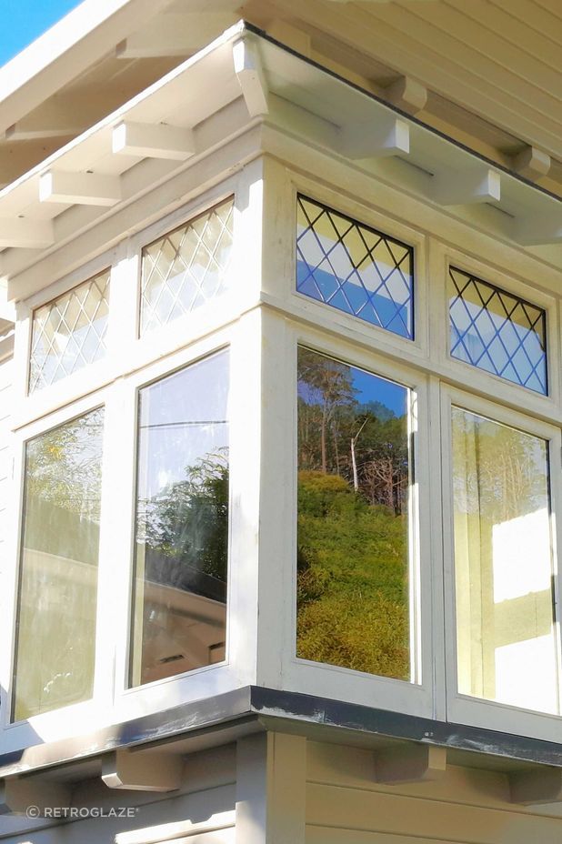 Leadlights encased in double glazing with the original timber frames keep the lovely character of this home.