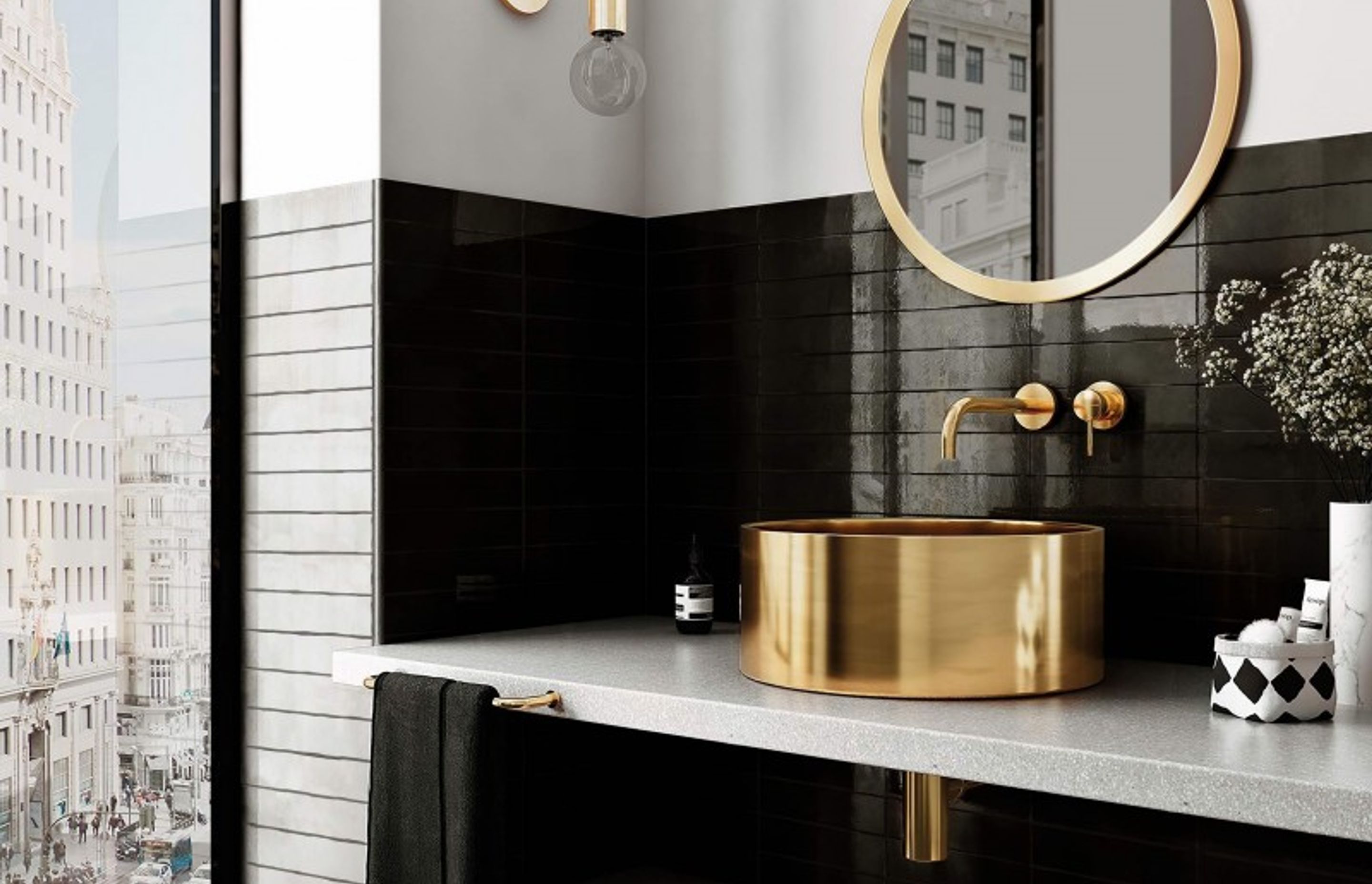 Example of metallic finishes | (Photo credit: Tile Depot)