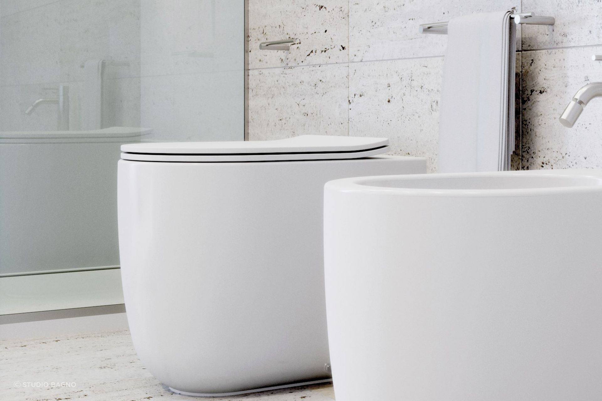 Milady Wall Faced Rimless Toilet Pan from Studio Bagno