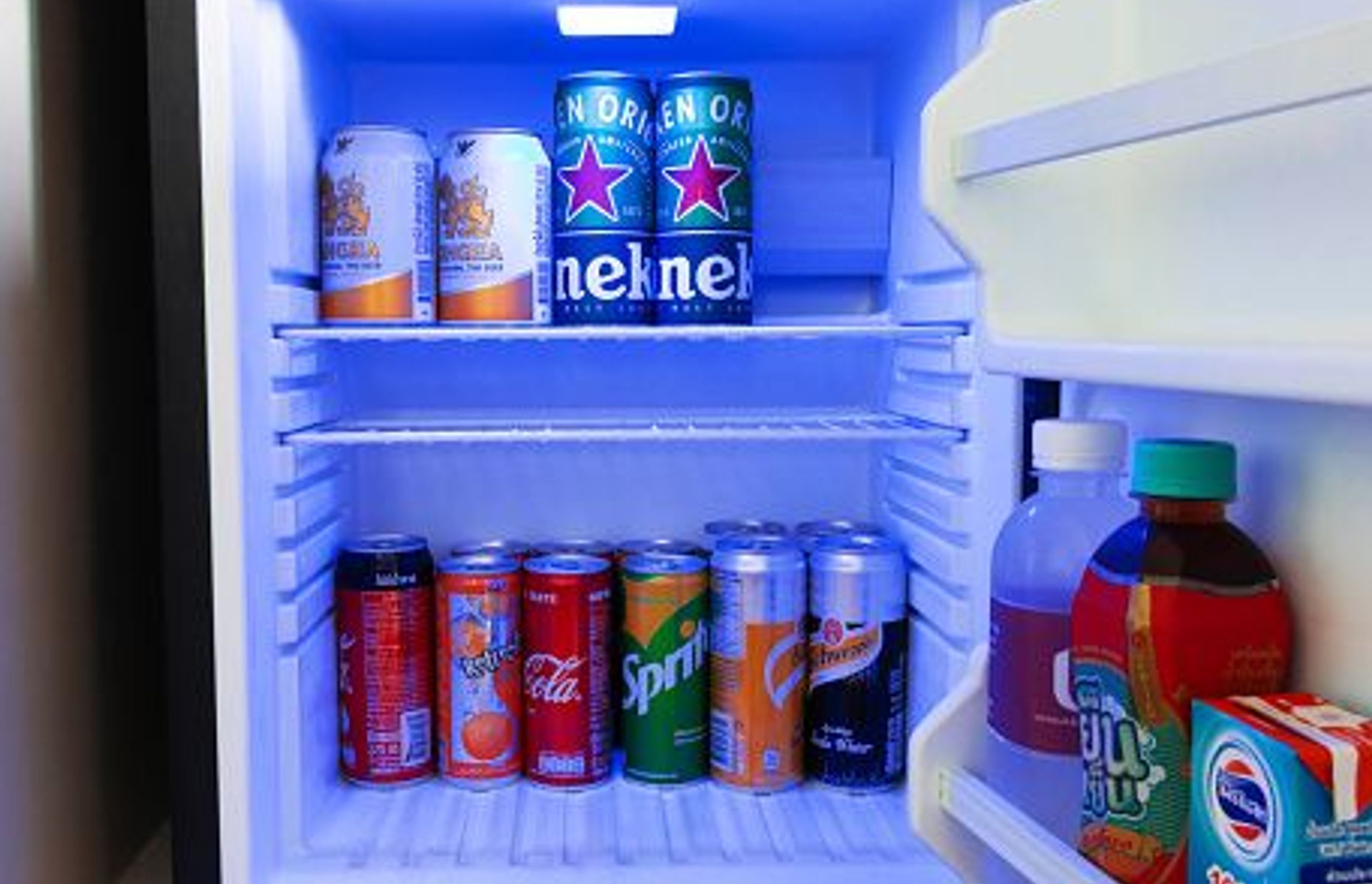 Mini fridge for drinks | Photo Credit - iStock