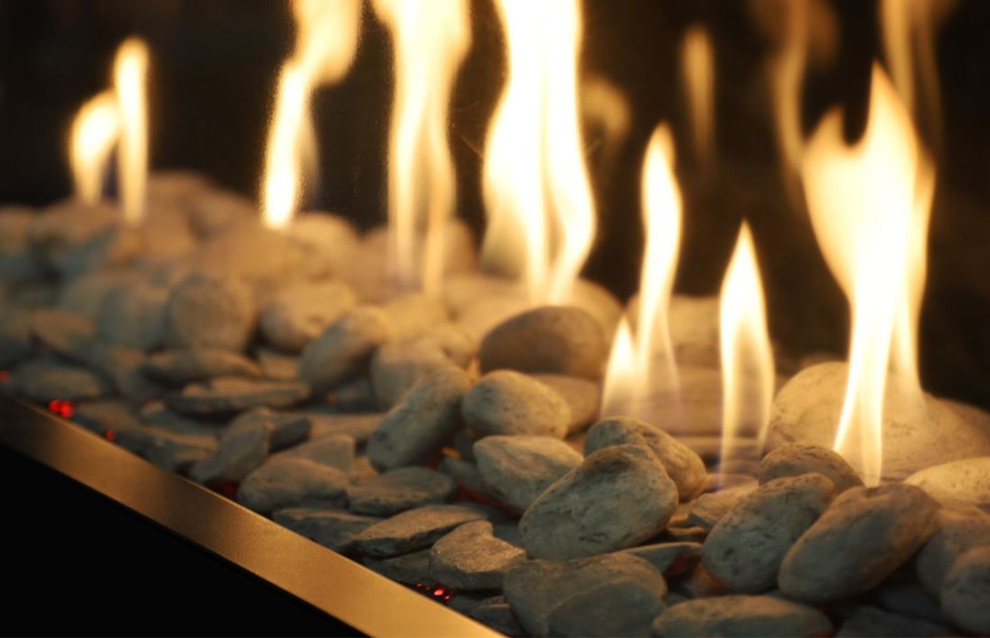 MODE Fireplace's Riverrock fuelbed