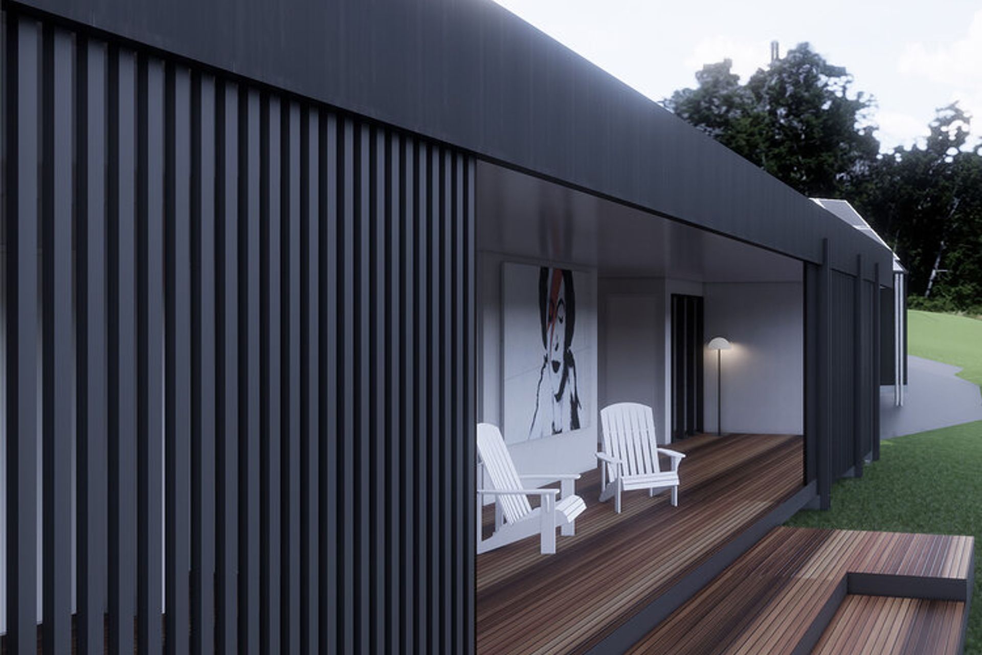 Inside / outside living is built in with our unique stackable, weather-sealed battened screens.
