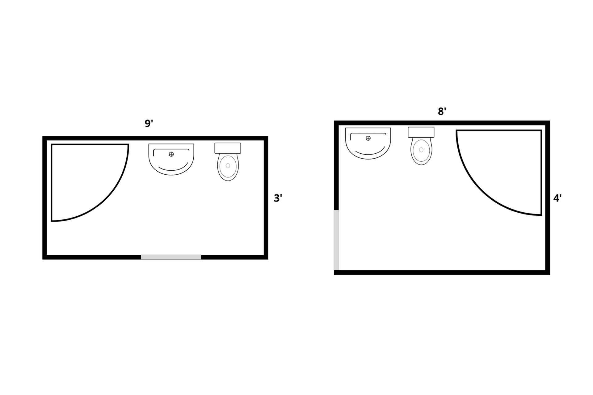 Narrow Small Bathroom