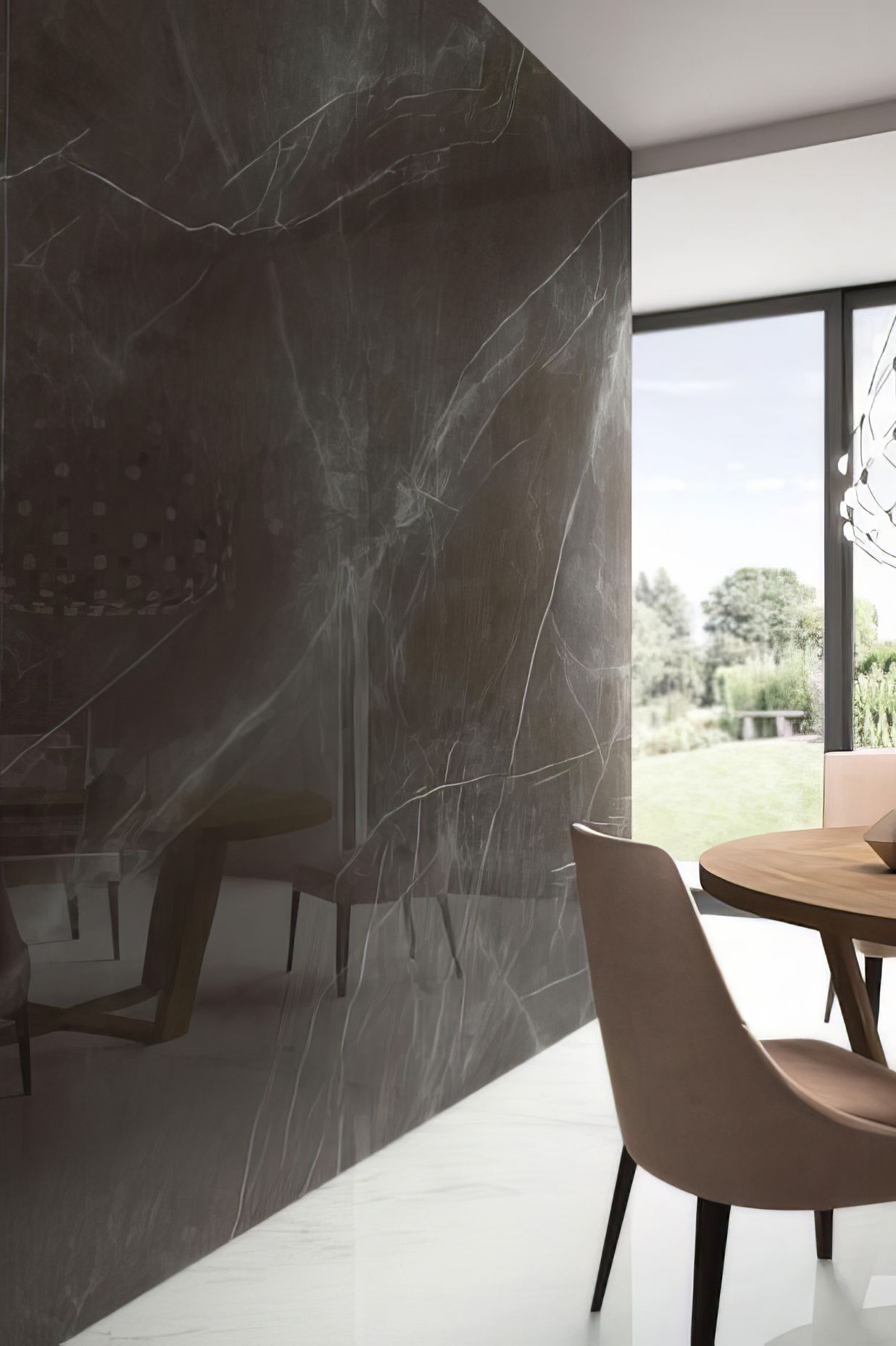 Marmi Pietra Grey polished feature wall