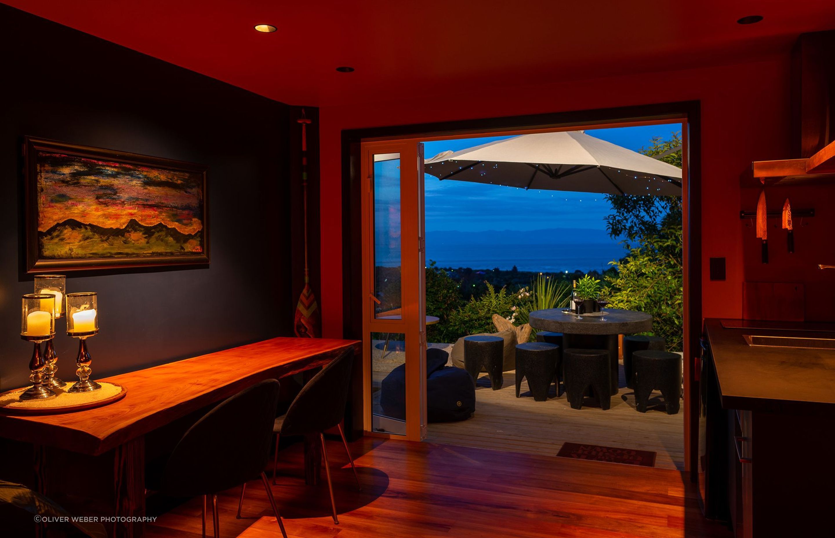 A newly renovated basement apartment, with an outdoor entertainment area with a spectacular view. Product: Switch Lighting ZELA Deep Tilt SLDL221T