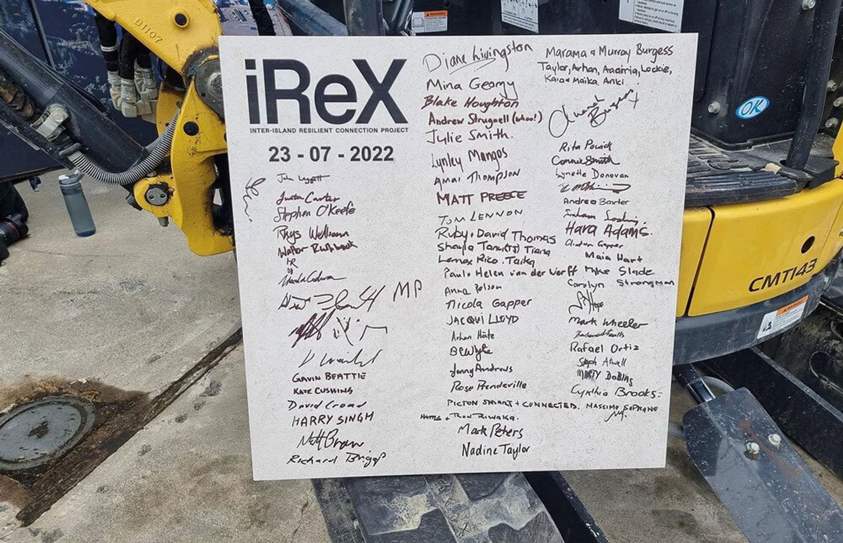 A memorial paver was signed to mark the opening