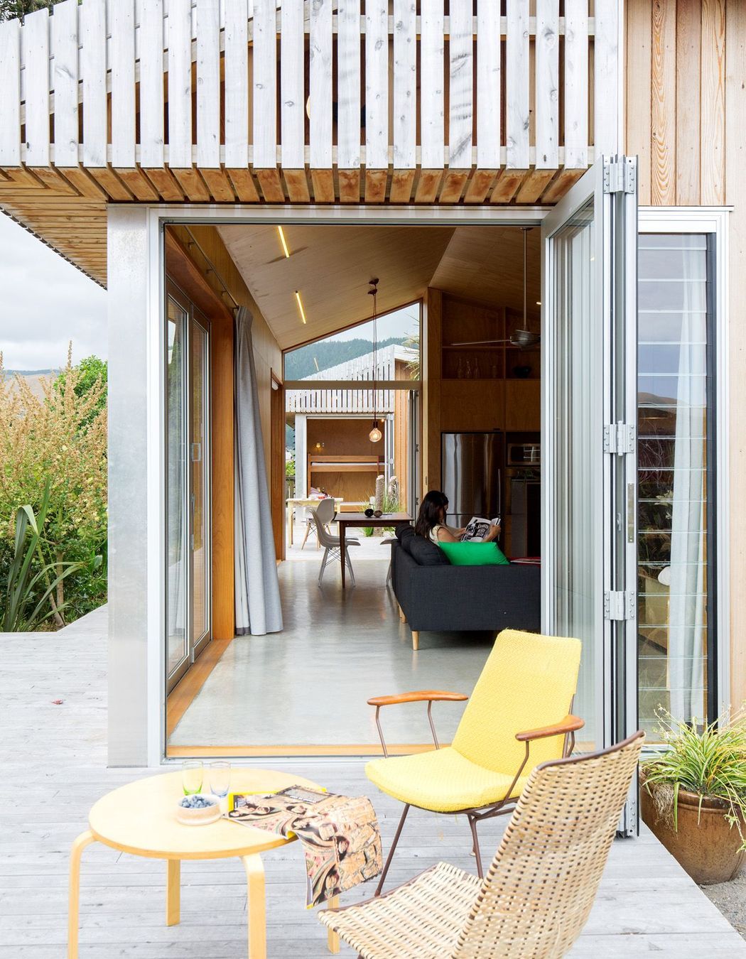 Wide eaves and timber shading prevent overheating at Werry House by Bonnifait + Giesen.  Photography by Russell Kleyn.