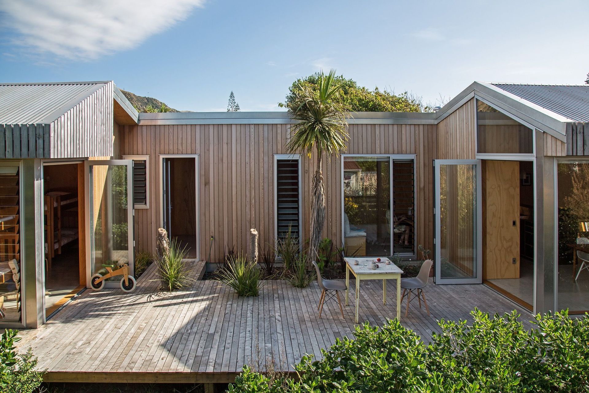Highly insulated, Werry House, by Bonnifait + Giesen, has 150mm-thick walls and double-thickness polystyrene under the concrete floor, which also provides passive heating.  Photography by Russell Kleyn.
