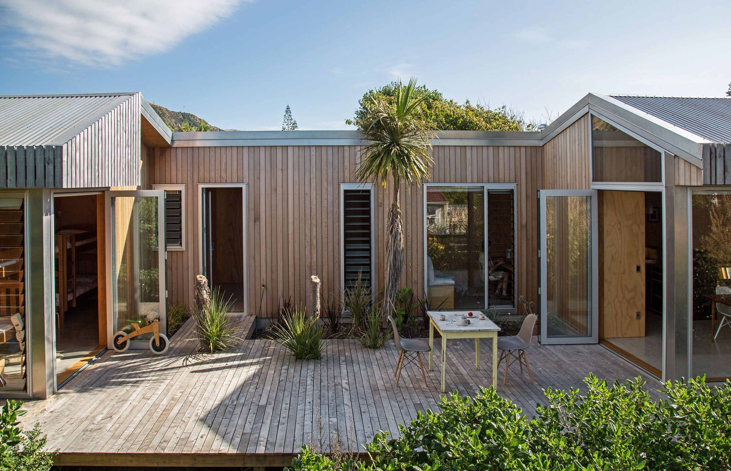 Highly insulated, Werry House, by Bonnifait + Giesen, has 150mm-thick walls and double-thickness polystyrene under the concrete floor, which also provides passive heating.  Photography by Russell Kleyn.