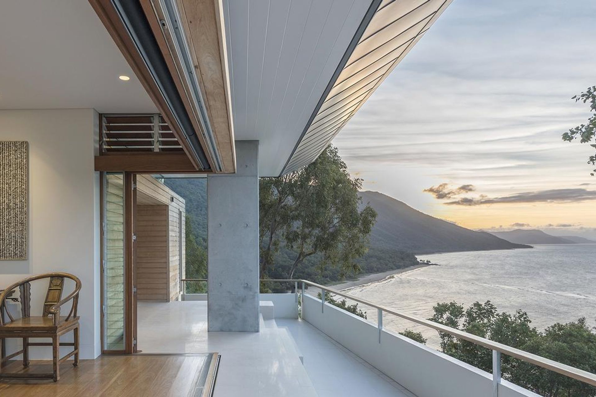 The view over Cape Tribulation from the Palm Cove home.