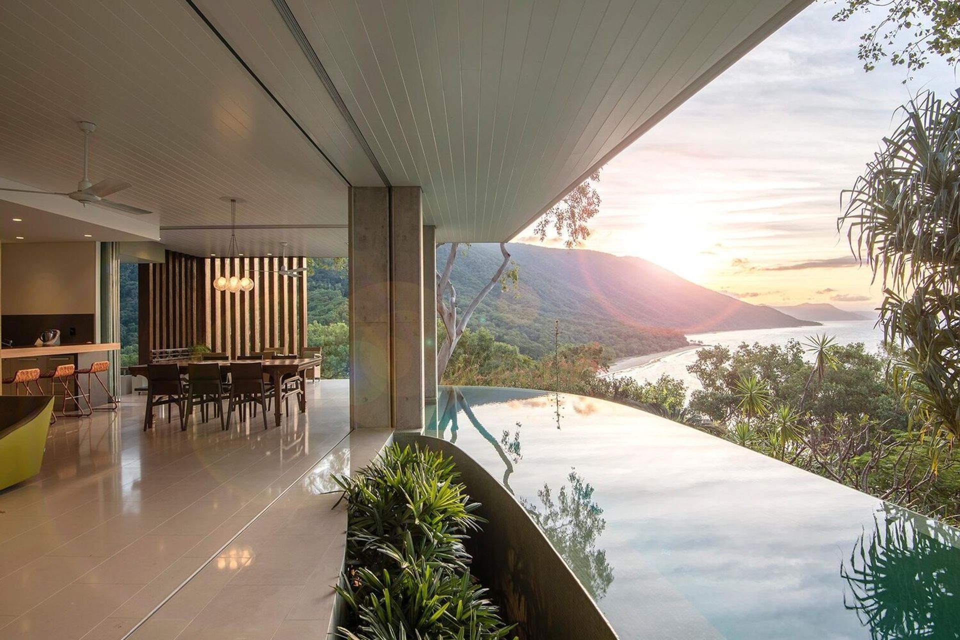 The view over Cape Tribulation from the Palm Cove home.