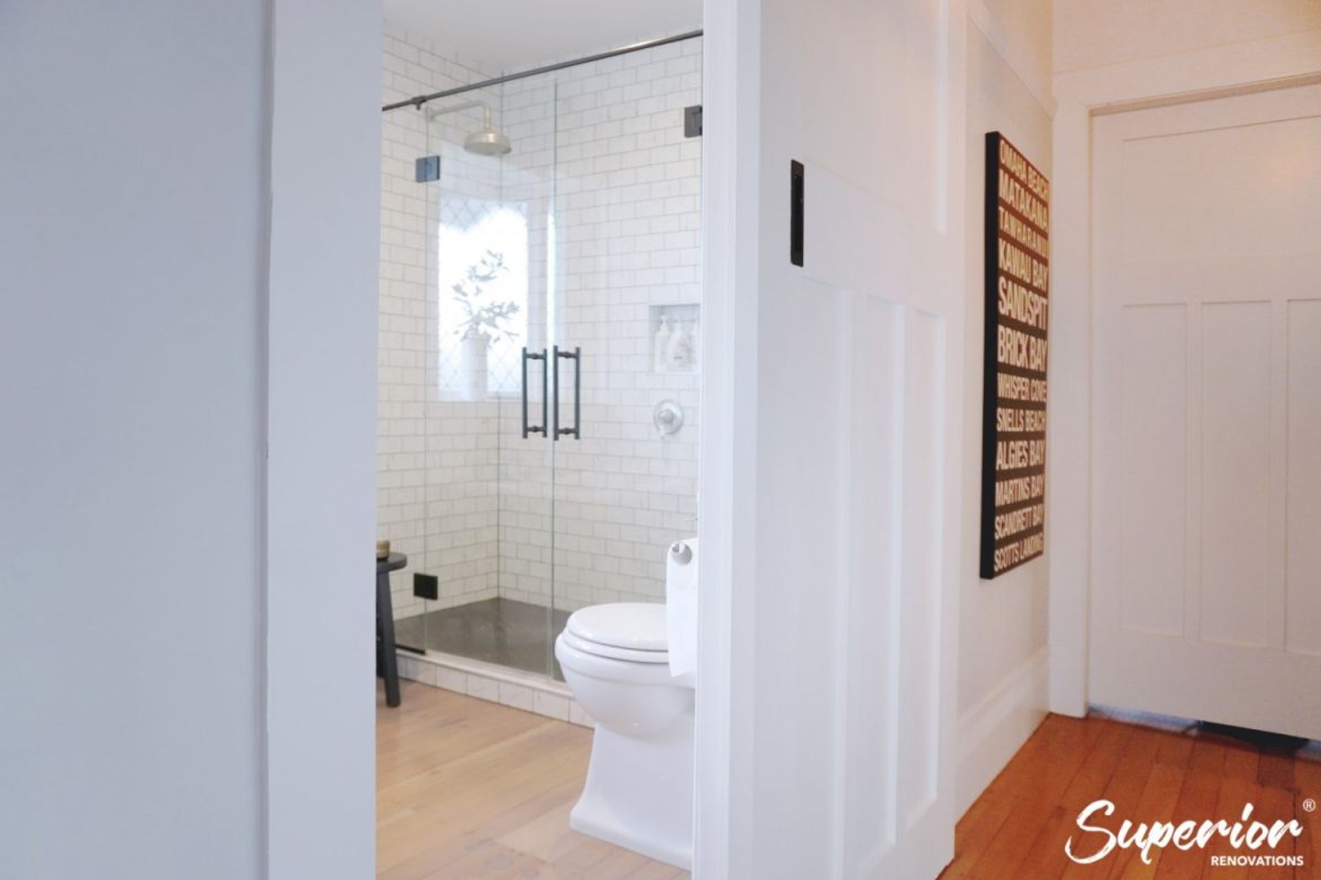 Sliding bathroom barn door