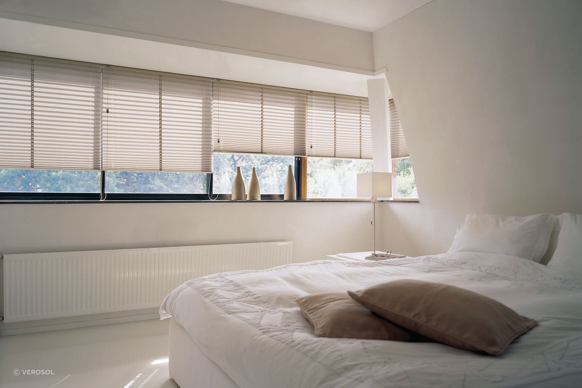 Smart window shades allow you to adjust light and privacy at the touch of a button.