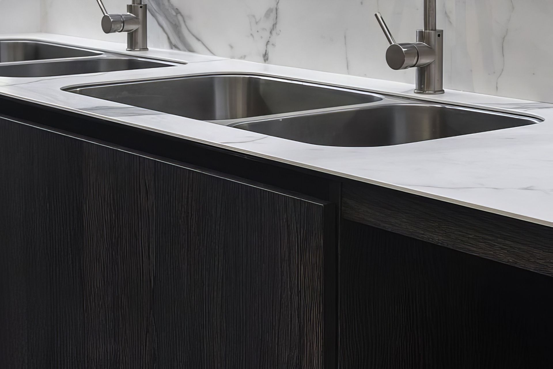 Maximum Statuario Matt kitchen benchtops and splashback