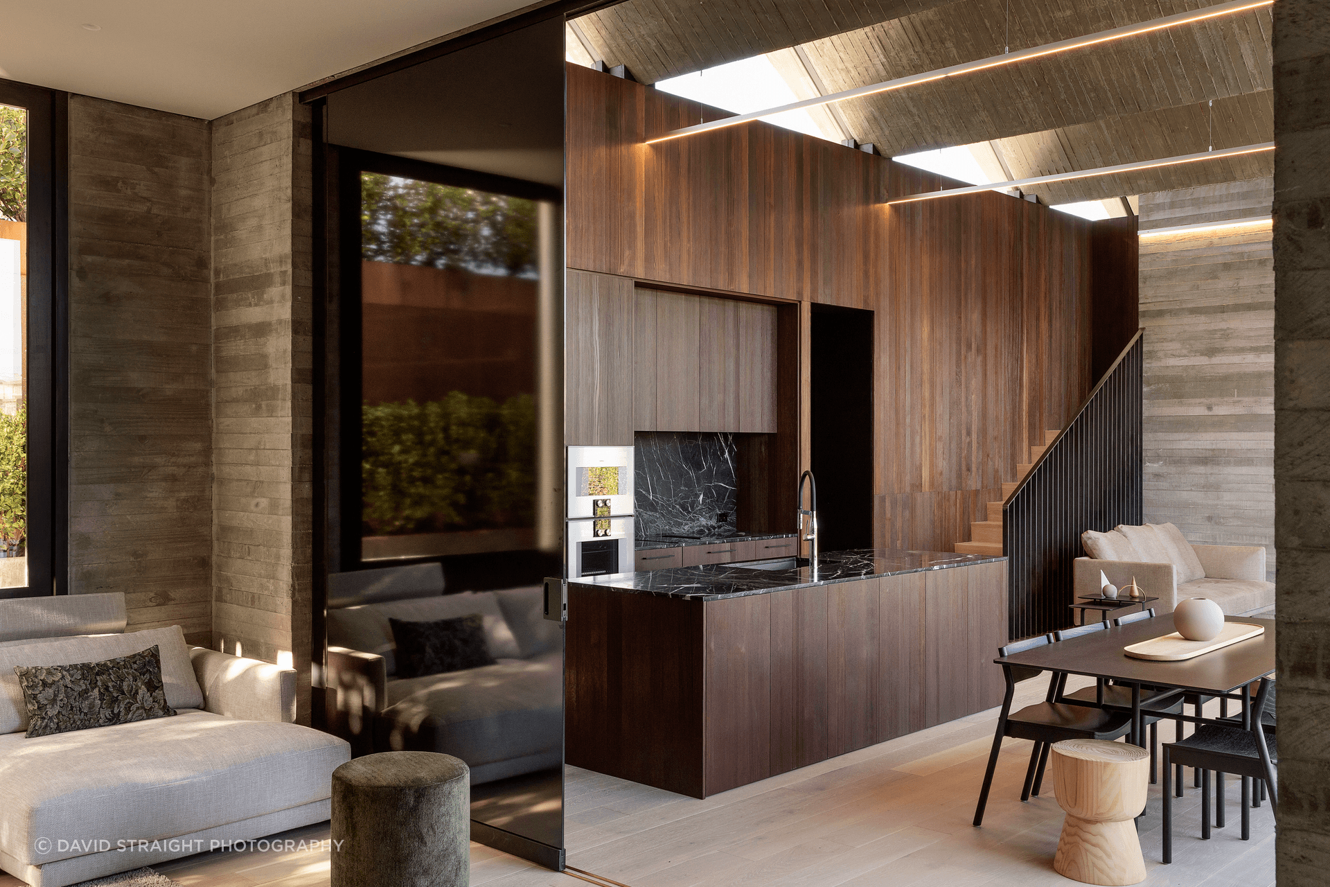 Poured Pleats by Jack Mckinney Architects | Stained Spring Larch Timber Veneer