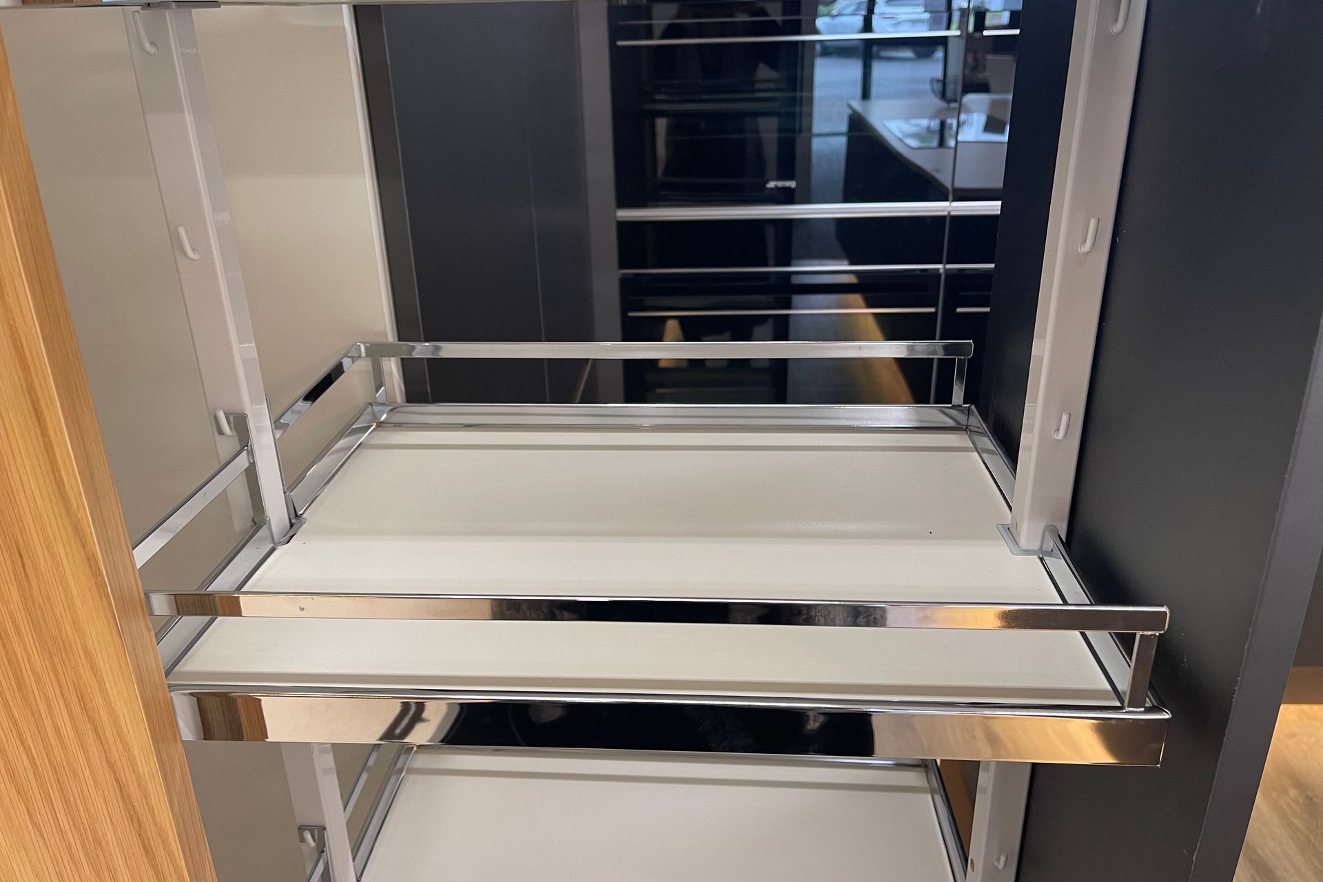 Individual drawers in the pull out pantry