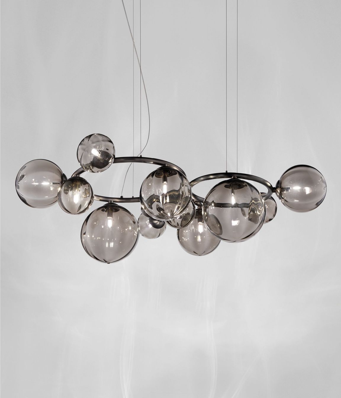 Puppet Ring pendant available in 6 configurations, in varying sizes and murano glass sphere colours.