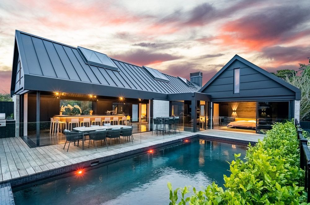 The Premium Pre-coated Aluminium used in this Remuera house is exquisite and unique in look.